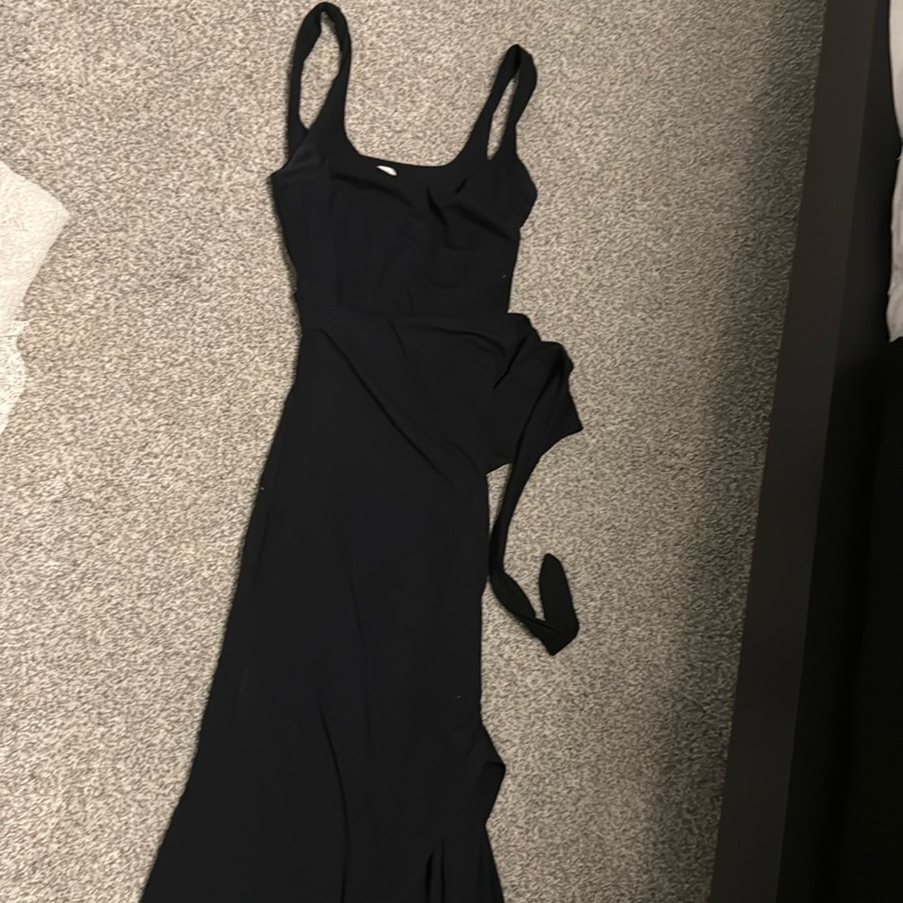 Black wrap dress